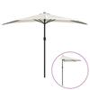 Balcony Sun Umbrella with Aluminum Pole Sand Colored 300 x 155 cm Semi Circular