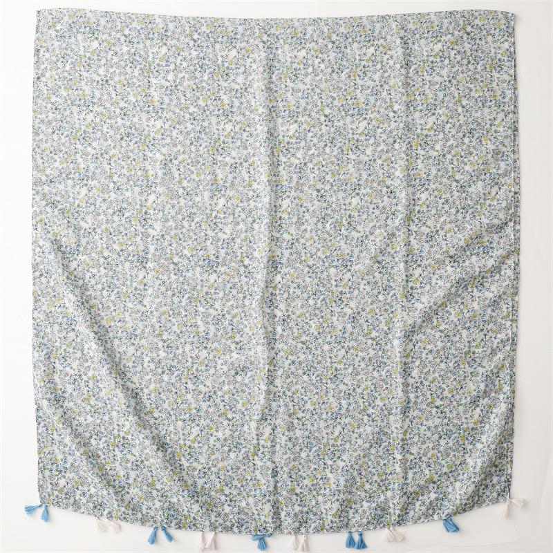 Women Elegant Plant Print Scarf for Women - Breathable, Fashionable, and Warm Polyester Shawl for Casual Outings