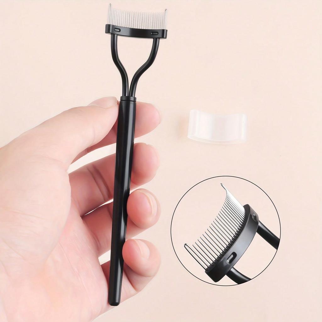 1 Piece Of Stainless Steel Ultra-Fine Eyelash Steel Comb, Recommended By Makeup Artists For Shaping And Combing After Clamping
