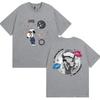 Oversized White Cotton Casual Streetwear T-Shirt with Harry Styles Fan Art, Snoopy, Disco Ball and "Kiss All The Time, Disco Occasionally"