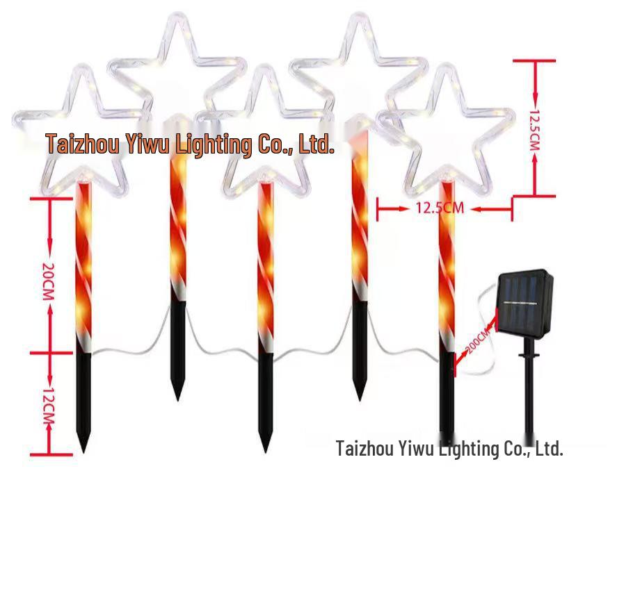 Solar LED Christmas Tree Lawn Lights – Outdoor Waterproof Fairy Lights for Garden Decor.