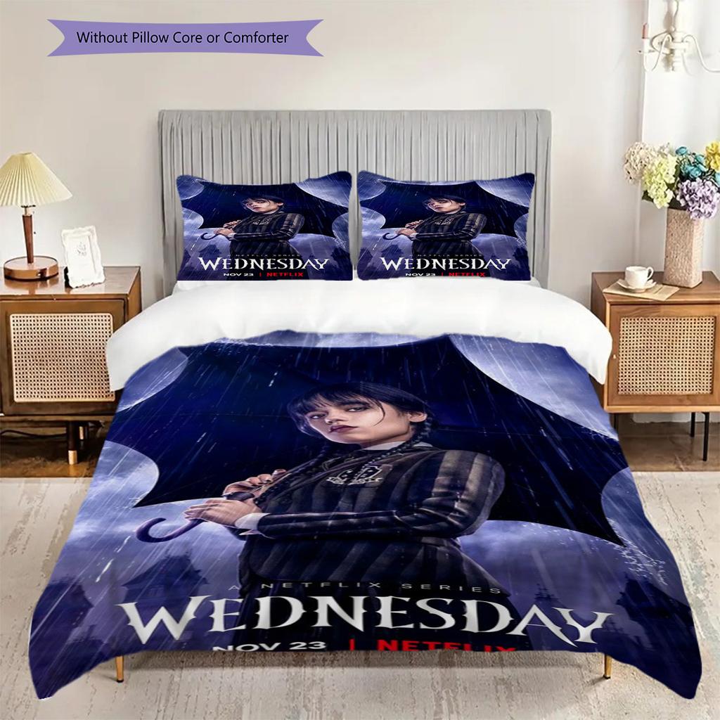 Midnight Whispers Shadows Three-piece set (1 * duvet cover + 2 * pillowcase, without core) 2D Flat Duvet cover and pillowcase Soft and comfortable