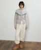 Lingseoul Alpaca Nordic Knit Cardigan-Light Gray
