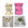 Resin Vase Molds Flower Vase Molds Artistic Human Figure Shape Silicone Planter Molds Hand-Making Supplies for Flowerpot