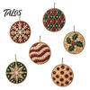 Craft Kits for Family Night 6Pcs/Set Christmas Ornaments DIY Faux Pearl Art Kit, Hanging Decorations Kit Personalized Tree with Round Charms