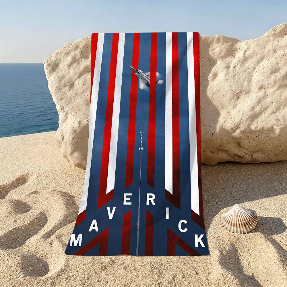 Movie T-Top Gun M-Maverick Beach Towel For Beaches Yoga Studios Gyms Hot Springs Swimming Pools And Picnics