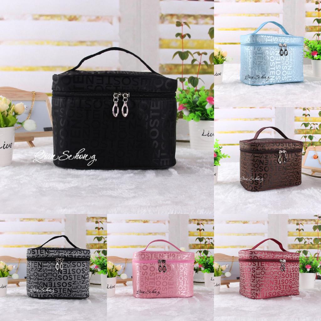 Stylish Sweet Large Capacity Cosmetic Bag Travel Storage Box For Home Use In Multiple Colors