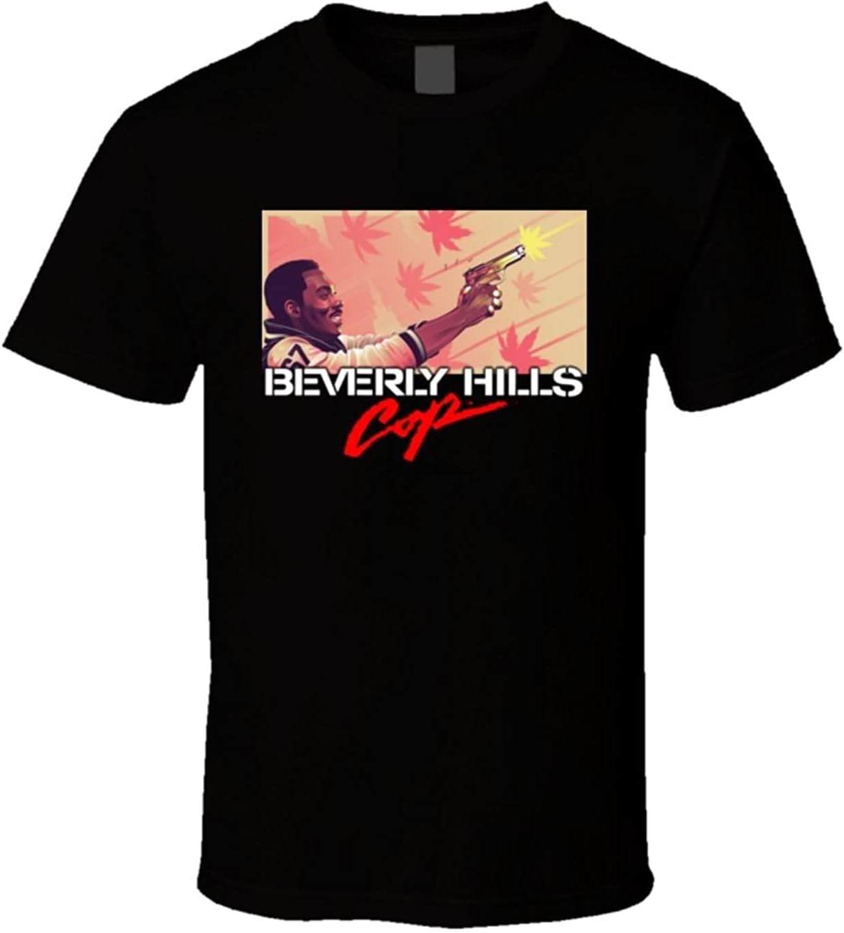 Beverly Hills Cop 80s Comedy Cult Movie T Shirt XL чёрный