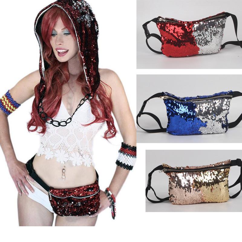 Stylish Mermaid Two-tone Sequin Women's Bag With Unique Storage For Essentials