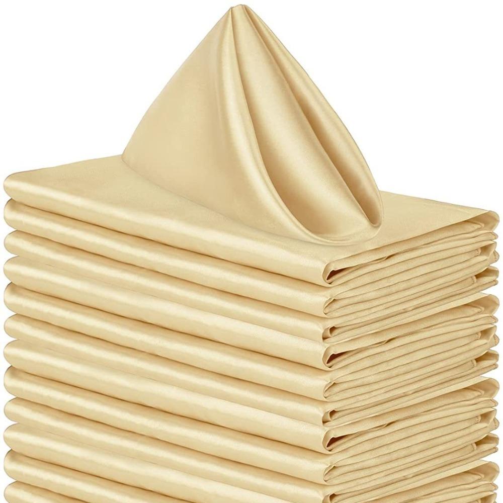 10pcs Soft Satin Napkin 30x30cm Table Napkins High-end Dinner Napkins  Event