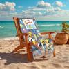1Pc Simpsons Band Concert Beach Towel, Quick Dry, Multi-Use for Beach Pool Gym Yoga Home Travel, Christmas, Halloween, Xmas Gift S757
