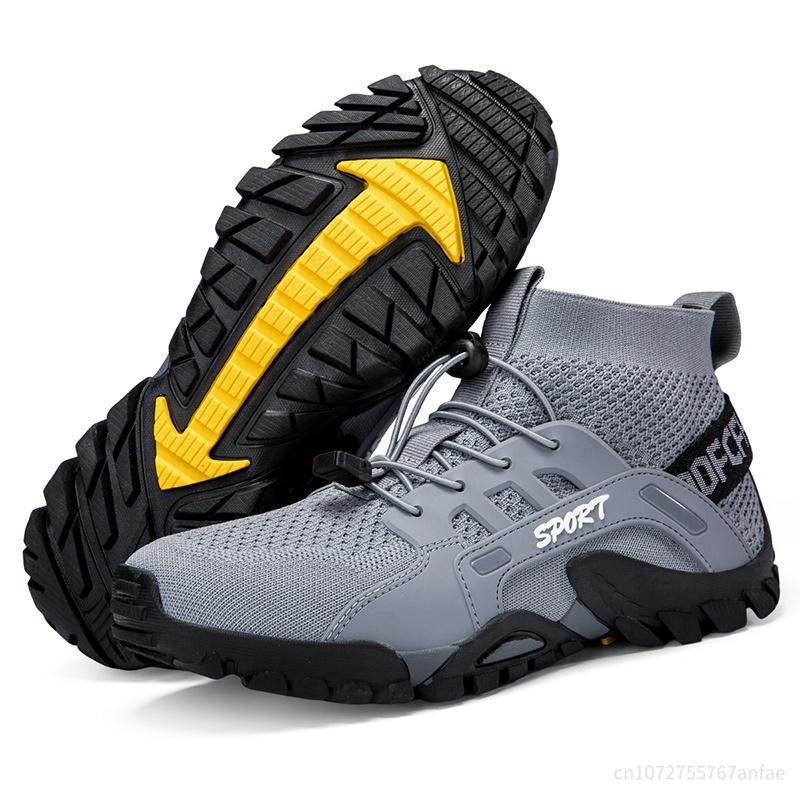 Hiking Shoes for Man Outdoor Comfortable Breathable Mesh High Top Boots Mountaineering Woman Quick Drying Travel Sneaker