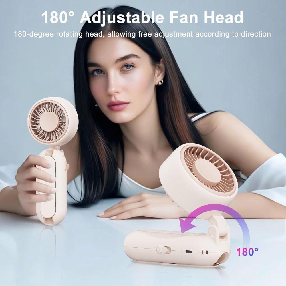 9H Runtime 4 Speeds Personal fan Handheld Small Fan Fits 8-12mm Umbrella