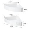 Orimade Magnetic Bathroom Corner Rack with 4 Hooks, White, Approx. W34 X D23 X H8cm, Bathroom Rack, Bath Toy Storage, Shower Hooks, Two-Tier Drainer