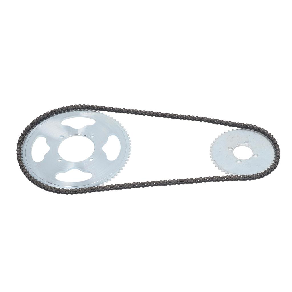 25H 47T Front Sprocket 25H 80T 4 Hole Rear Sprocket 146 Links Chain for 47cc 49cc Dirt Bike ATV Quad Mini Motorcycle