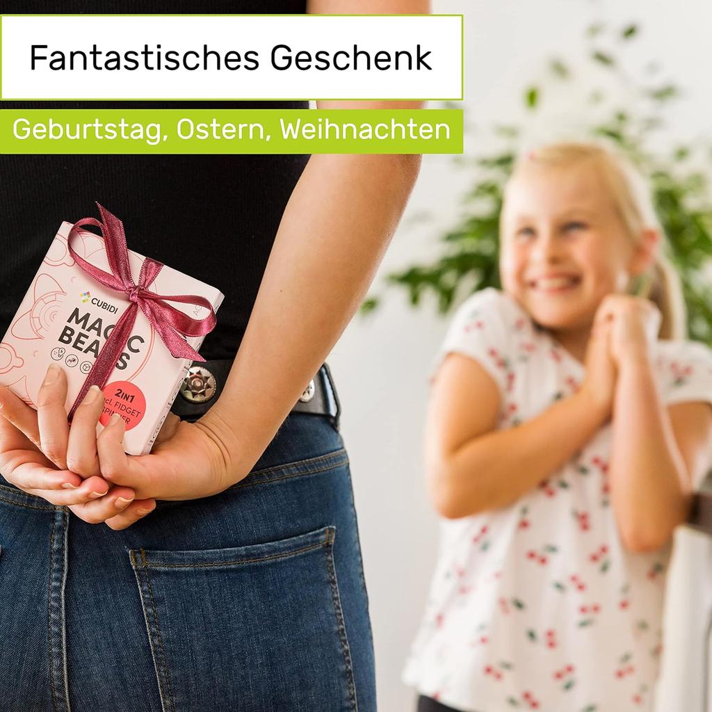 CUBIDI® Original Magic Bean - Flower, Pink, Exciting Puzzle Game for Children and Adults, Skill Game for Girls and Boys from 6 Years