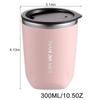 Odolná dvouvrstvá vakuově izolovaná sklenice na studené horké nápoje 300ml izolovaný šálek vody Cestovní hrnek na kávu s víčkem