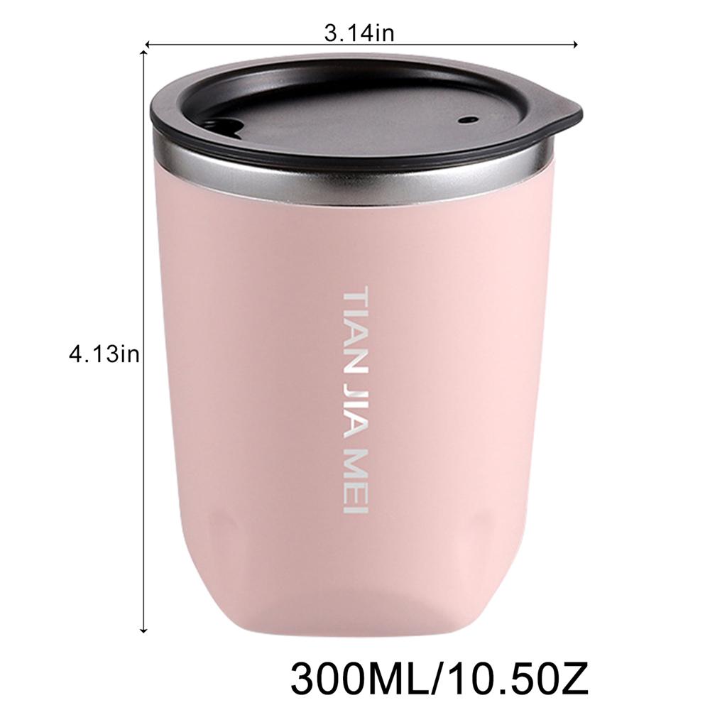 Odolná dvouvrstvá vakuově izolovaná sklenice na studené horké nápoje 300ml izolovaný šálek vody Cestovní hrnek na kávu s víčkem