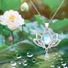 Lotus-Halskette mit Wassertropfen-Design, eleganter Anhänger aus nachgemachtem Mondstein mit Temperament