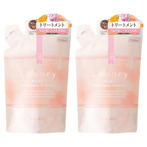 &honey Melty Moist Repair Hair Treatment Refill Set of 2 ``Honey Undulation Care That Adjusts Undulations and Curls'' 350g Rinse/Conditioner