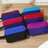 Nylon Three Layer Coin Purse With Lanyard Simple Hand Bag Contrasting Colors Wrist Bag  Female