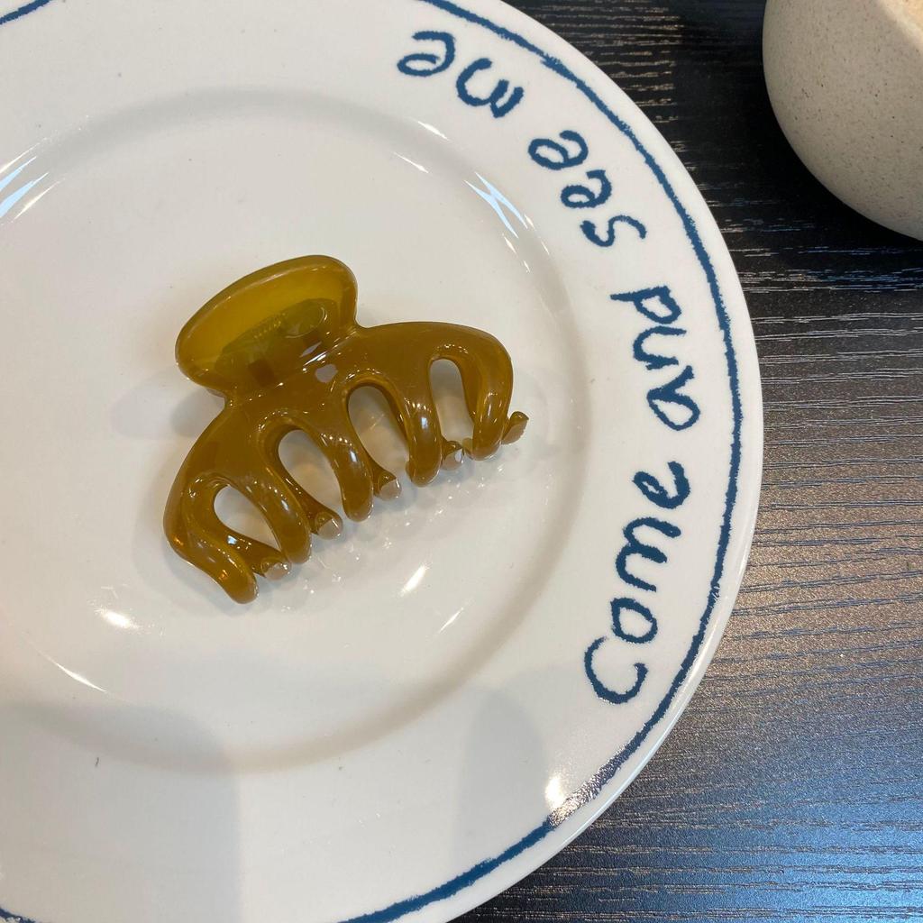 Luxury Pumpkin Claw Hair Clip for Thick Hair - Large Size Updo Shark Clip for Women