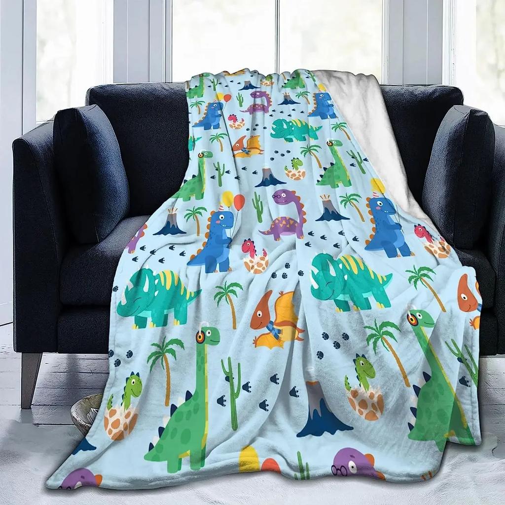 Cute Dinosaur Blanket, Light Plush Throw Bed Blanket, Suitable for Bed Sofa & Gift for Family 60_x50_#