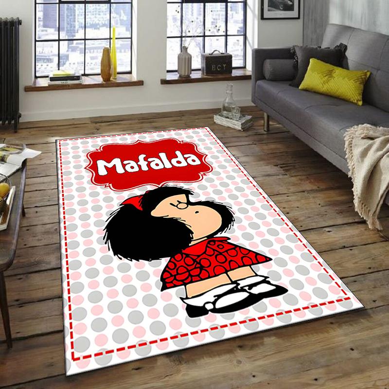 1pc Mafalda2 Design Area Rug - Non-Slip, Soft & Cozy Floor Mat for Living Room, Bedroom, Office - Indoor/Outdoor Decorative Carpet