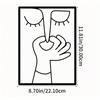 1pc Metal Nose Clip Wall Art, Minimalist Bathroom Line Art, Funny Toilet Decor, Guest Bathroom Hanging, Iron Craft Home Decor