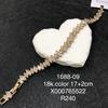 XUPING Jewelry Iced Out Synthetic CZ Colorful Gemstone Artificial Stone Clasp Gold Color Plated Pink Women Heart Tennis Bracelet