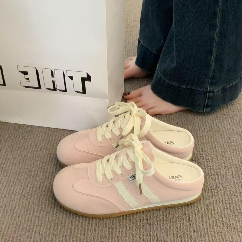 Baotou Halbschuhe Damen Sommerbekleidung neue kleine weiße faule Leute Pedal Damenschuhe