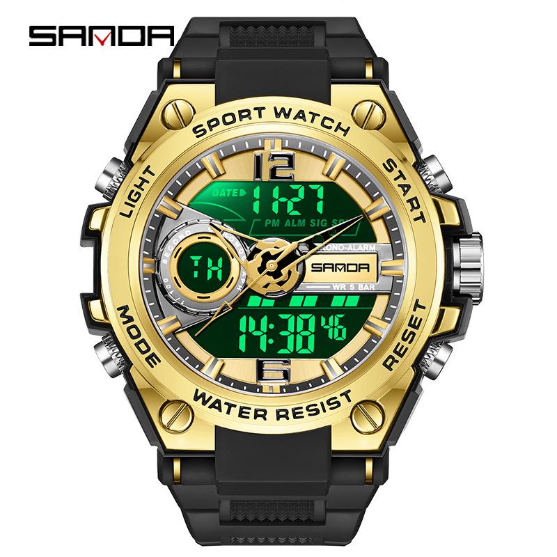 Sanda Waterproof Multifunction Student Sports Watch with Outdoor Features and Douyin Live Hot Design