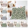 2D Digital Printed Cover Blanket Elegant Vintage Floral Thickened Lamb Fleece Crystal Plush Blanket