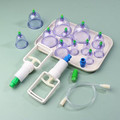 Set de 12 bucăți cu ventuze cu pompare cu ventuze pentru masaj pentru spate, cutie de detoxifiere pentru terapie anticelulită, borcane pentru îngrijire sănătoasă