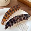 Natural Fluffiness Tortoiseshell Pattern Ponytail Barrettes Large Size Banana Hair Clip  Women