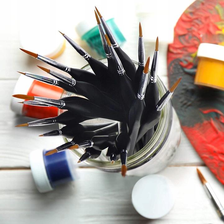 PĘDZLE PRECYZYJNE MALARSKIE DO SZCZEGÓŁÓW I DETALI ARTYSTYCZNE ZESTAW 11szt