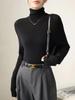 Women's Seamless High-Grade Turtleneck Knit Sweater - Slim Fit, 2025 Autumn/Winter Collection