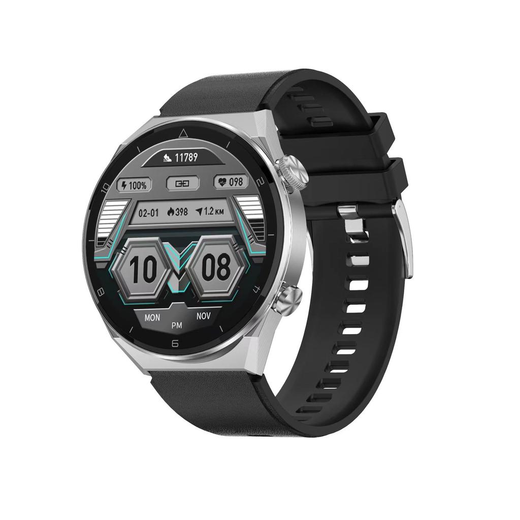 Relógio inteligente de luxo masculino 1.45 polegada ips sem fio charing nfc acesso bluetooth chamada ai voz fitness pulseira freqüência cardíaca smartwatch