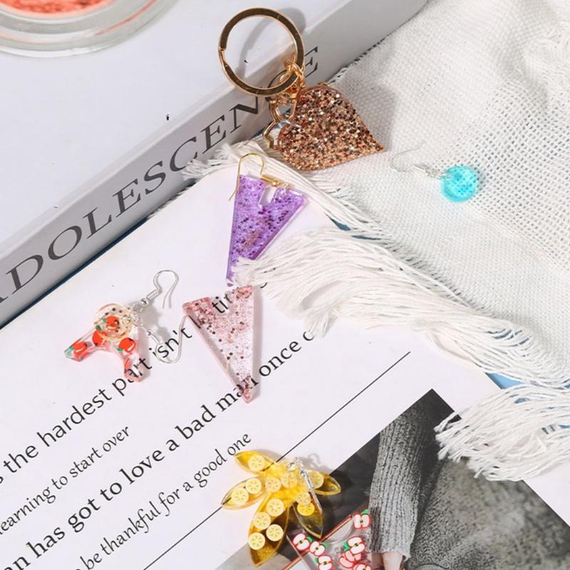 Resin Jewelry Molds,Keychain Resin Molds Heart/Cup Silicone Mold for Resin Pendants Keychain,Earrings,Jewelry Making