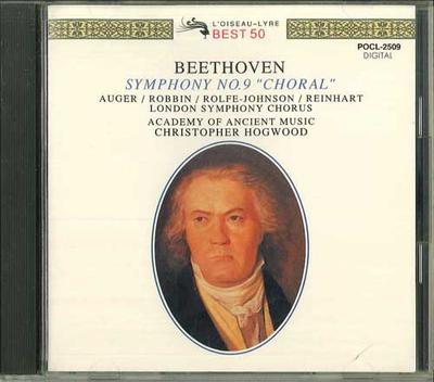 CD CHRISTOPHER HOGWOOD - Beethoven: Symphony No.9 Choral POCL2509 POLYDOR Japan Classical Used