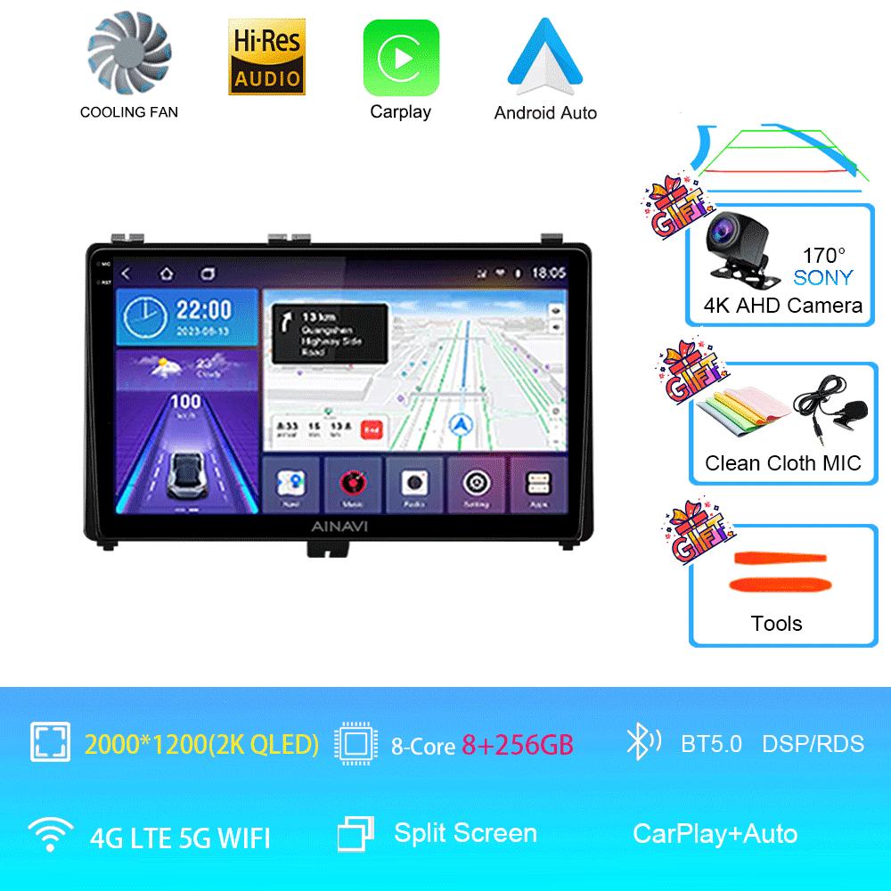 9" Android 14 Car Radio For Toyota Prius V Plus Alpha 2012 2013 2014 2015 Stereo Player GPS Navigation Carplay Auto LHD RHD DVD