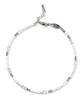 Polalita Mini White Silver Crystal Anklet (Plt-Ak-004_Be)