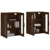Wall Cabinets 2 Pcs Brown Oak Effect Particleboard