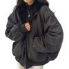 Women's Winter Coat Fleece Lined Reversible Parka Jacket Hooded Zip-Up Coat with Pockets Casual Warm Outerwear