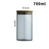 Transparent Black Glass Food Storage Jars