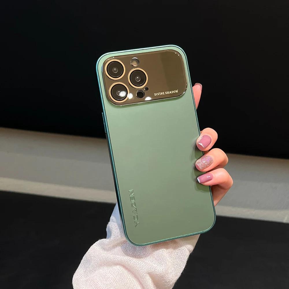 Großes Fenster Dünner Kameraobjektiv-Schutzhülle Für iPhone 17 Air 16 15 14 13 12 Pro Max Matt Galvanisierte Bildschirmschutz Anti-Drop Abdeckung