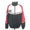 CANTERBURY OF NEW ZEALAND Rugby Jersey/Men’s M/Black×Red/Ribbed Cuffs & Hem, Logo Embroidery