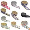Self Adhesive Rhinestones Tapes Sparkling Rhinestones Ribbon Trim for Art Craft Birthday Wedding Cake Embellishment