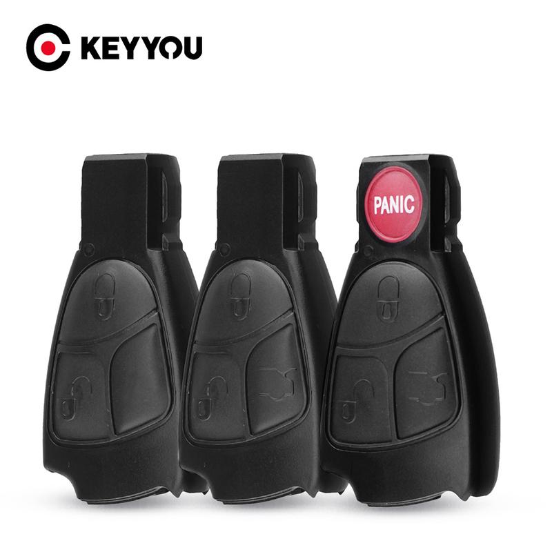 KEYYOU 20pcs Replacements 2/3/4 Buttons Remote Car Key Fob Case Cover Shell For Mercedes Benz B C E ML S CLK CL Smart Key