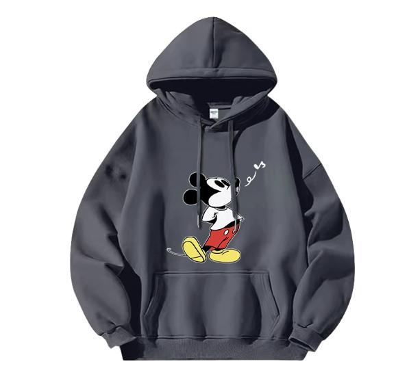 

New Disney Series Cotton Fun Cartoon Mickey Pattern Printed Hoodie Men and Women Street Couple Loose Fashion Breathable Top 3XL
